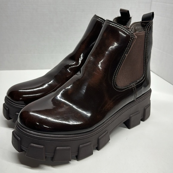 Circus by Sam Edelman Darielle Platform Lug Sole Boots Chestnut Brown Size 11 - Picture 4 of 9